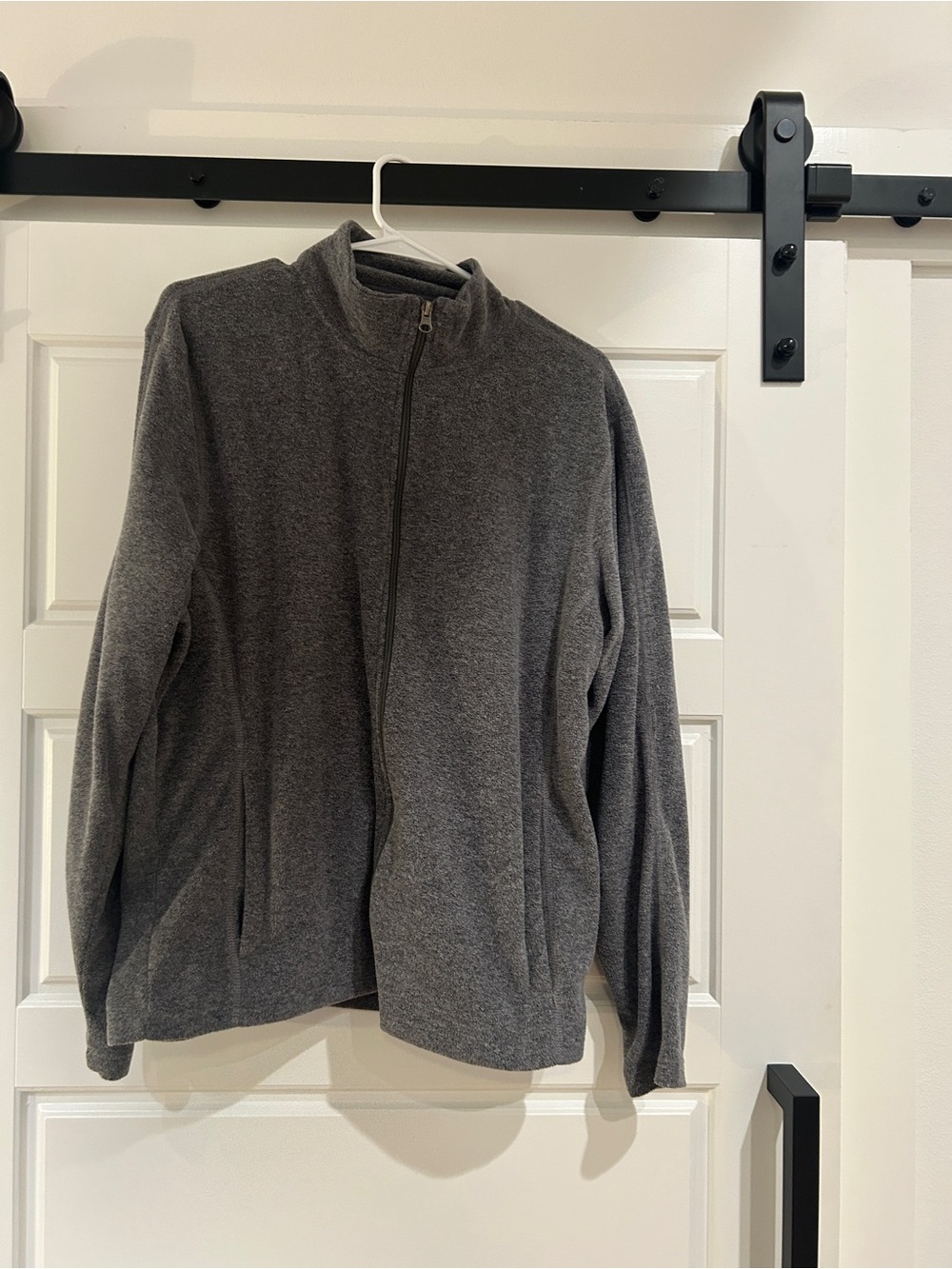 Men's Gray Full-Zip Sweater Jacket - Brand:port authority